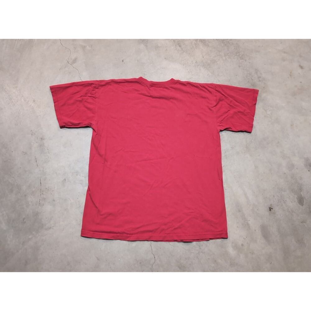 VTG Adidas Shirt Mens L Red Short Sleeve USA Made Logo Embroidered Boxy - Picture 5 of 5
